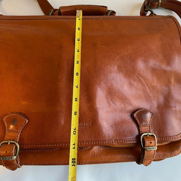 I MEDICI Firenzi Italian leather briefcase messenger bag - Picture 10 of 16